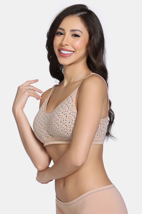 Zivame Double Layered 3/4th Coverage Non Wired Bralette With Removal Cookies (Pack of 2) - Multicolor — image 4